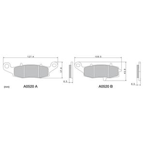 Brzdové destičky NISSIN semi-metalická směs M501-401 2 ks