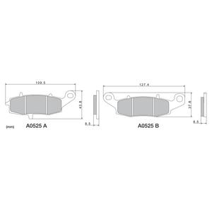 Brzdové destičky NISSIN semi-metalická směs M501-402 2 ks