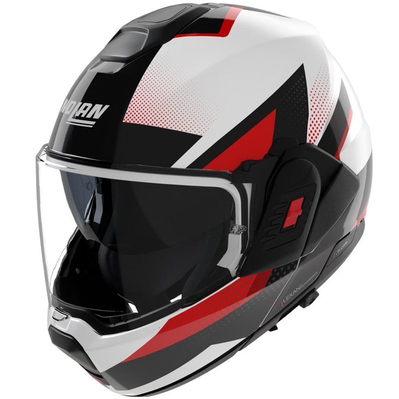 Překlápěcí helma na motorku Nolan N120-1 Ciclone 363 bílo-černo-červená