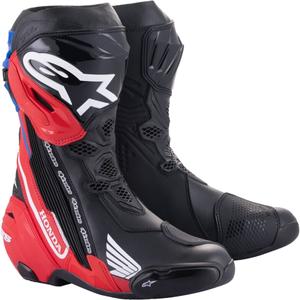 Boty na motorku Alpinestars Supertech R Honda černo-červeno fluo-modro-bílé