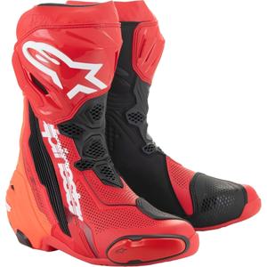Boty na motorku Alpinestars Supertech R Vented fluo červeno-červené