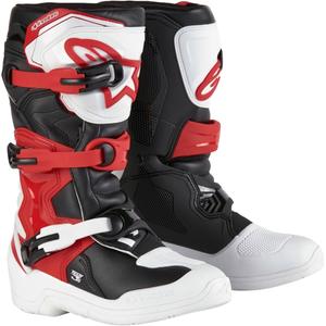 Dětské boty na motorku Alpinestars Tech 3S Youth bílo-černo-červené