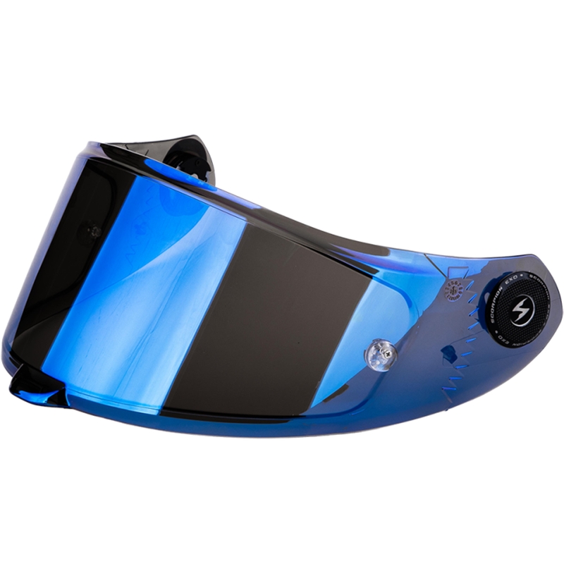 Plexi Scorpion KDS-F-04 pro helmy EXO-RACE Air zrcadlově modré