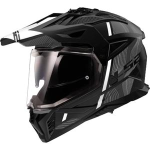 Enduro helma na motorku LS2 MX702 PIONEER II HILL matná černo-bílá