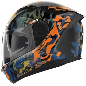 Integrální helma na motorku Nolan N60-6 Foxtrot 34 černo-oranžovo-modrá