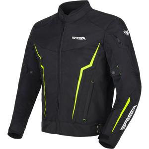 Bunda na motorku RSA Bolt černo-bílo-fluo žlutá