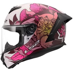 Integrální helma na motorku LS2 FF820 Rapid III Poppies II lesklá bílo-růžová