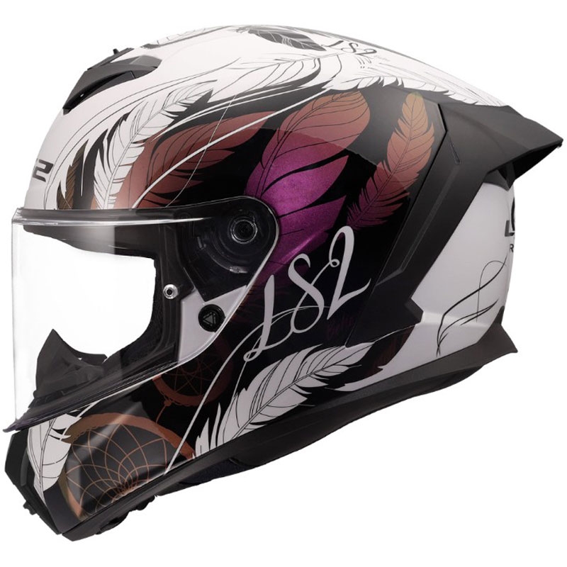 Integrální helma na motorku LS2 FF820 Rapid III Boho lesklá bílo-černo-růžová