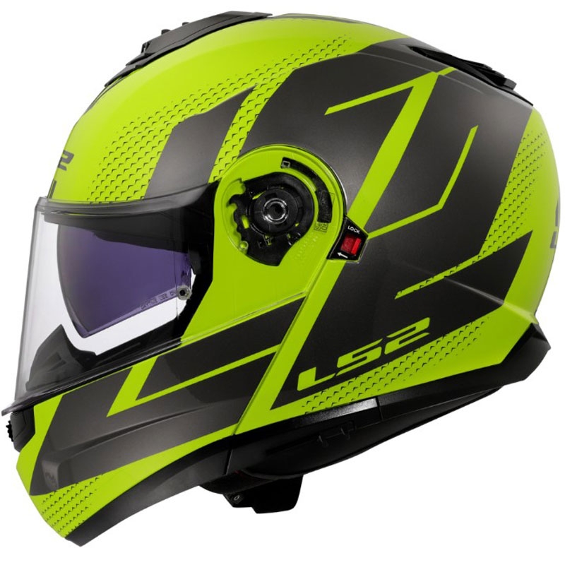 Vyklápěcí helma LS2 FF908 Strobe II Code lesklá fluo žluto-černá