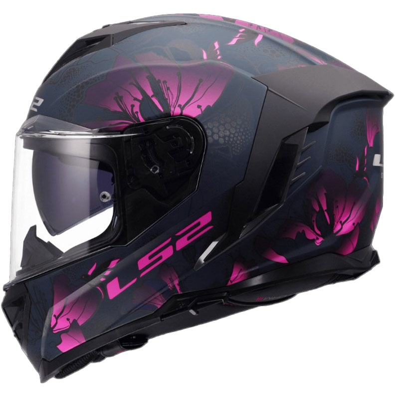 Integrální helma na motorku LS2 FF818 Storm III Burst černo-růžová