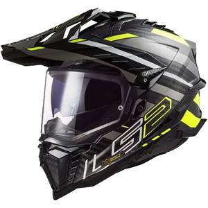 Enduro přilba LS2 MX701 Explorer C Edge 06 černo-šedo-fluo žlutá