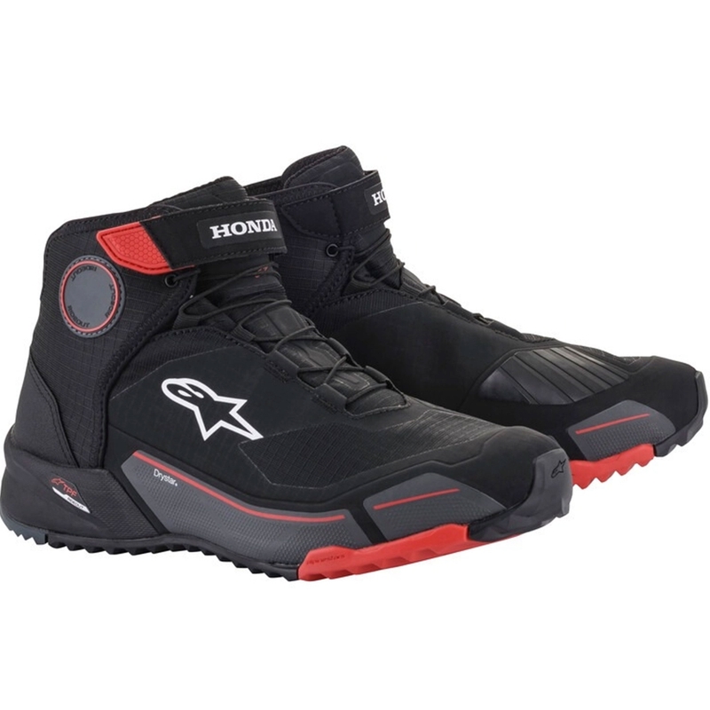Boty na motorku Alpinestars CR-X Drystar Honda Kolekce černo-červeno-šedé