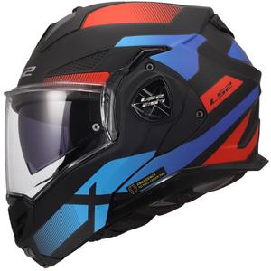 Překlápěcí helma na motorku LS2 FF901 Advant X Nova matná černo-červeno-modrá