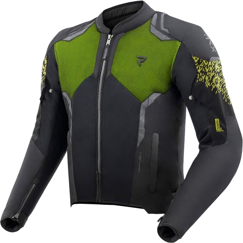 Bunda na motorku Rebelhorn Jax černo-fluo žlutá