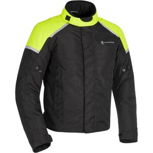 Bunda na motorku Oxford Spartan Short WP černo-fluo žlutá