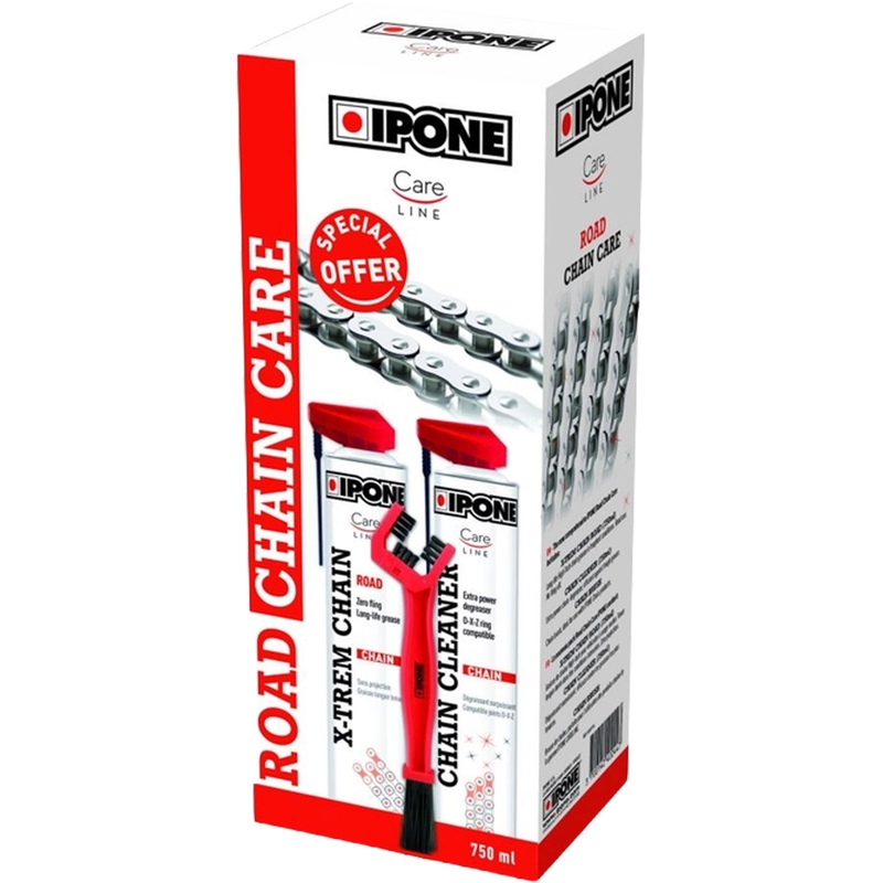 Sada na čištění a mazání řetězu Ipone Road Chain Care