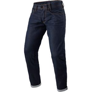 Zkrácené jeansy na motorku Revit Lewis Selvedge TF tmavě modré
