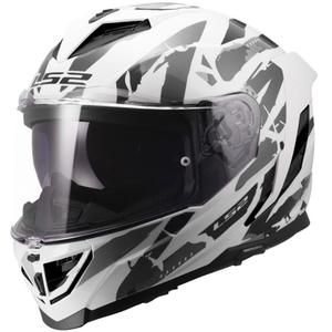 Integrální helma na motorku LS2 FF818 Storm III Kaos bílo-šedá