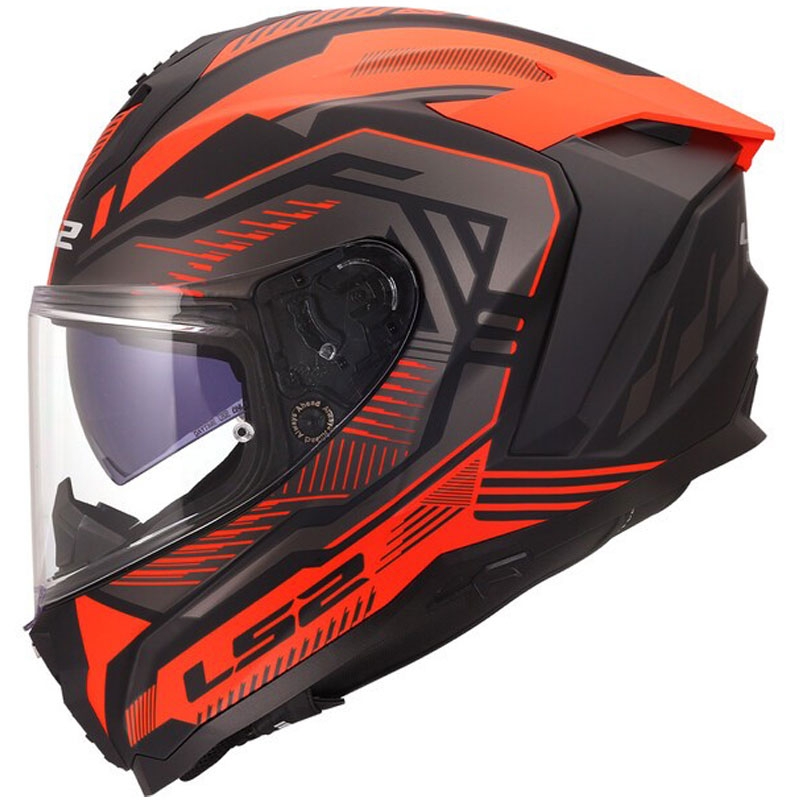 Integrální helma na motorku LS2 FF817 Challenger II Dravix matná červená