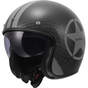 Otevřená přilba na motorku LS2 OF601 Bob II Carbon Star lesklá šedá