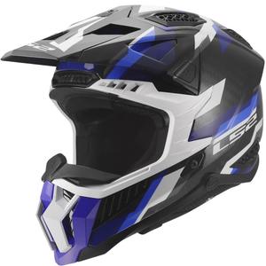 Motokrosová helma LS2 MX703 X-Force Phantom lesklá modro-bílá