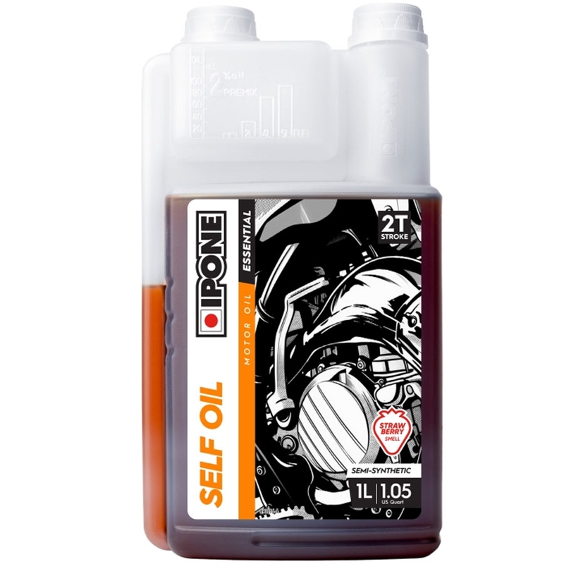 Olej do benzínu Ipone Self Oil 2T s dávkovačem 1 l jahodový