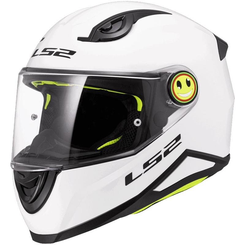 Dětská integrální helma na motorku LS2 FF812 Solid lesklá bílá