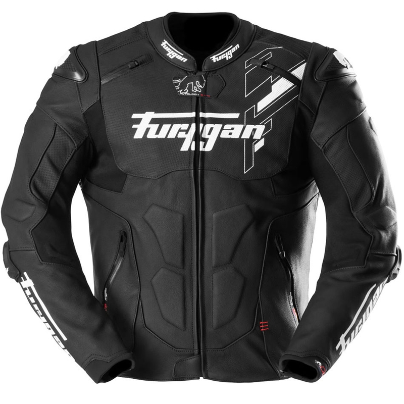 Kožená bunda na motorku Furygan Raptor Evo 3 černo-bílá