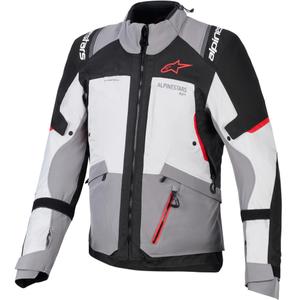 Bunda na motorku Alpinestars Andes V4 Drystar tmavě šedo-světle šedo-černo-červená