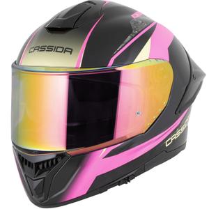 Integrální helma na motorku Cassida Integral GTS 2.1 Mega černo-růžovo-bílo-vanilková