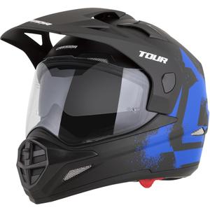 Enduro helma na motorku Cassida Tour 2.0 Crew matná černo-modrá