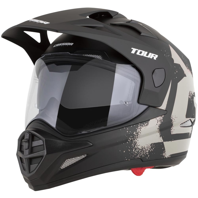 Enduro helma na motorku Cassida Tour 2.0 Crew matná černo-písková