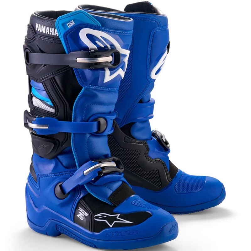 Dětské motokrosové boty Alpinestars TECH 7 S YAMAHA kolekce modro-bílo-černé