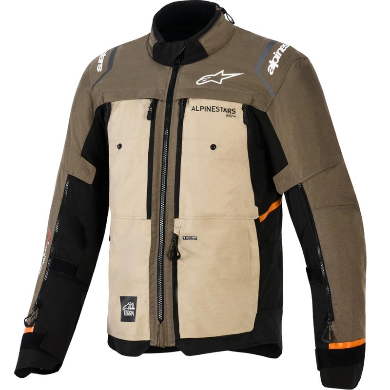 Bunda na motorku Alpinestars Cusco Drystar hnědo-černá