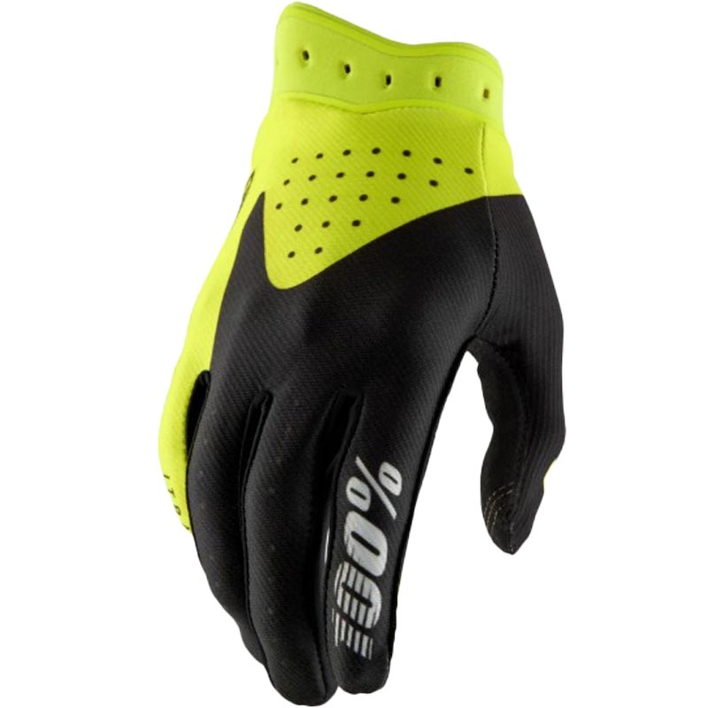 Motokrosové rukavice 100% iTrack černo-fluo žluté