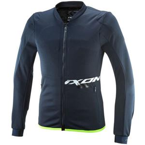 Mikina na motorku IXON Arma modro-bílo-fluo žlutá