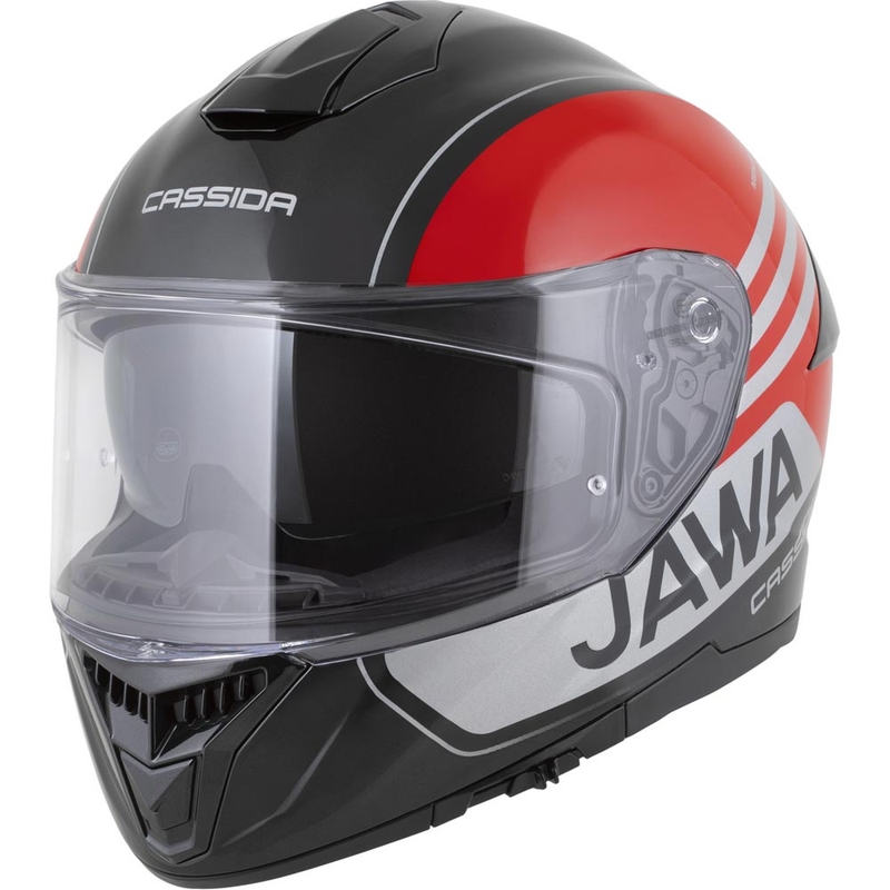 Integrální helma na motorku Cassida Integral GT 2.1 Jawa Sport černo-perleťově červeno-stříbrná