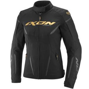 Dámská bunda na motorku IXON Striker 2 Lady černo-zlatá