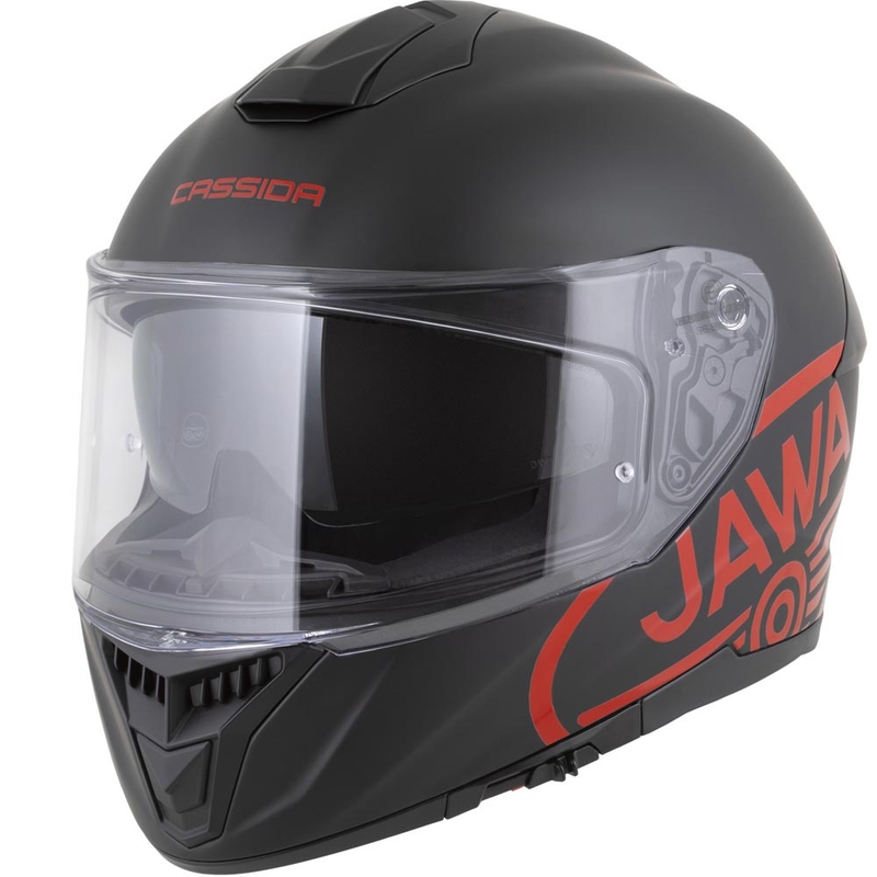 Integrální helma na motorku Cassida Integral GT 2.1 Jawa Solid matná černo-lesklá červená