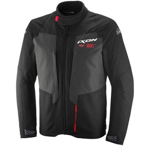 Bunda na motorku IXON Tyr černo-antracitovo-fluo červené