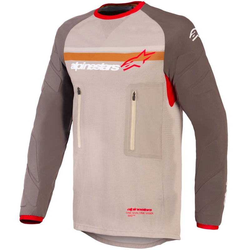 Motokrosový dres Alpinestars Maxdura Dual hnědo-oranžový