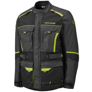 Bunda na motorku 4SQUARE Trailer Craft šedo-fluo žlutá