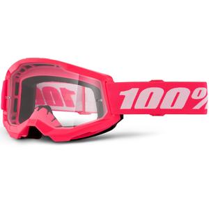 Motokrosové brýle 100% STRATA 2 NEW růžové s čirým plexi