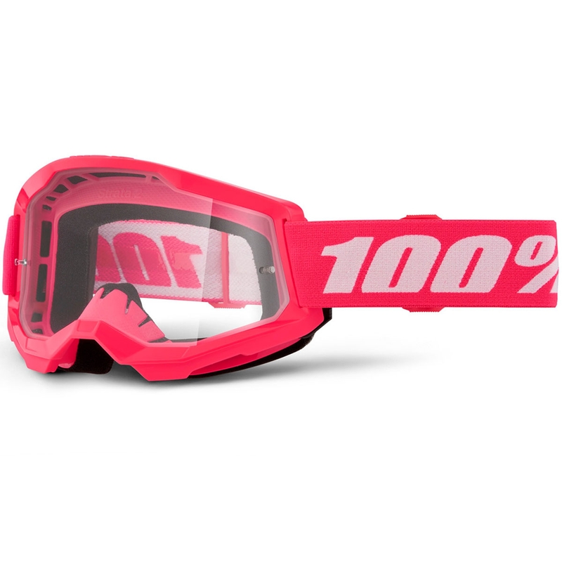 Motokrosové brýle 100% STRATA 2 NEW růžové s čirým plexi