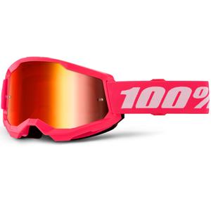 Motokrosové brýle 100% STRATA 2 NEW růžové s červeným plexi