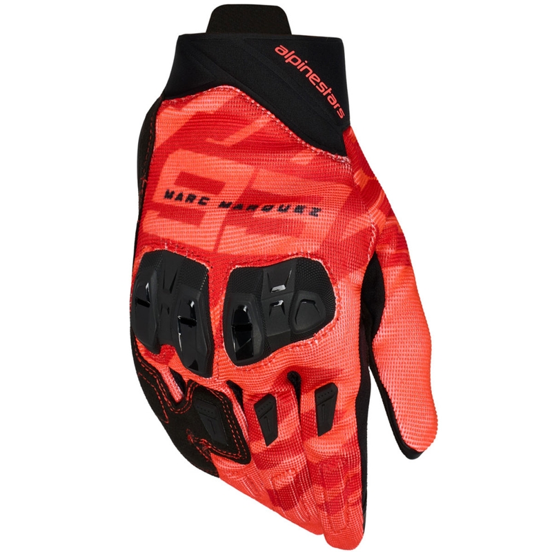 Rukavice na motorku Alpinestars SP X 1 MM93 kolekce fluo červeno-červeno-černé