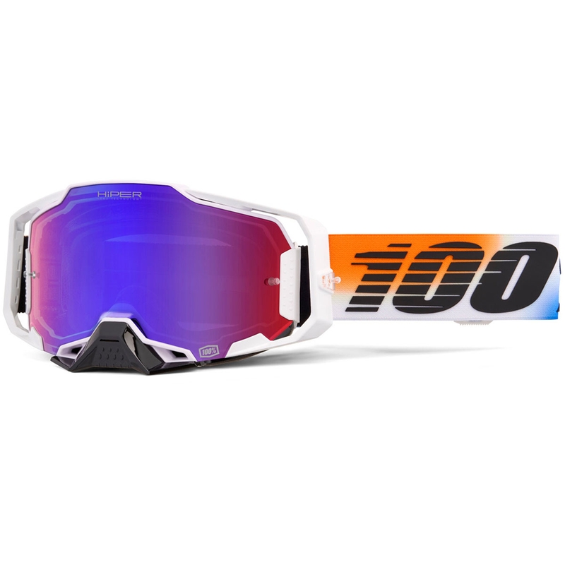 Motokrosové brýle 100% ARMEGA HIPER UNITED s červeno-modrým plexi HIPER