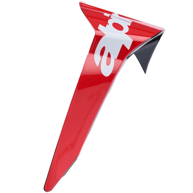 Aerodynamický spoiler pro helmy na motorku Alpinestars Supertech R10 Arius standardní profil fluo červeno-červeno-bílý