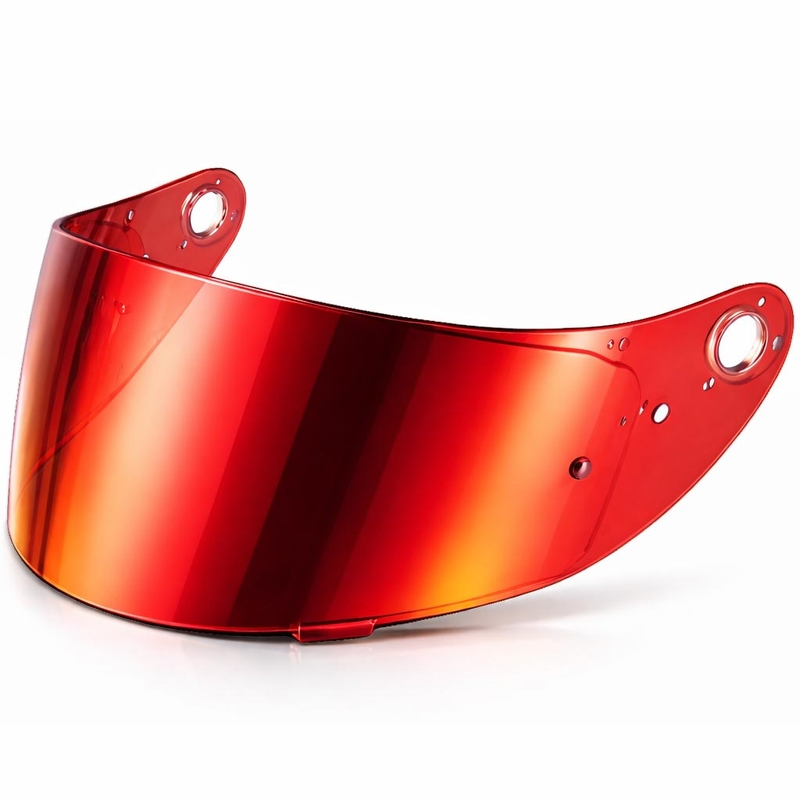 Plexi pro helmy na motorku Cassida Orbit s přípravou pro Pinlock REVO zrcadlově červené