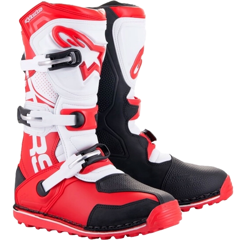 Boty na motorku Alpinestars Tech Trial bílo-červeno-černé
